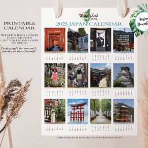 2025 Printable 5x7 Photo Calendar From Japan Instant Download - Etsy