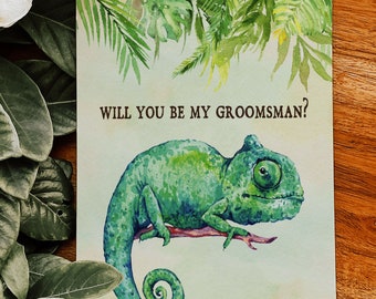 Digital "Instant Download" Tropical Floral Watercolor Beach Destination "Will you be my Groomsman" 3 - 'TROPICAL LUSH"