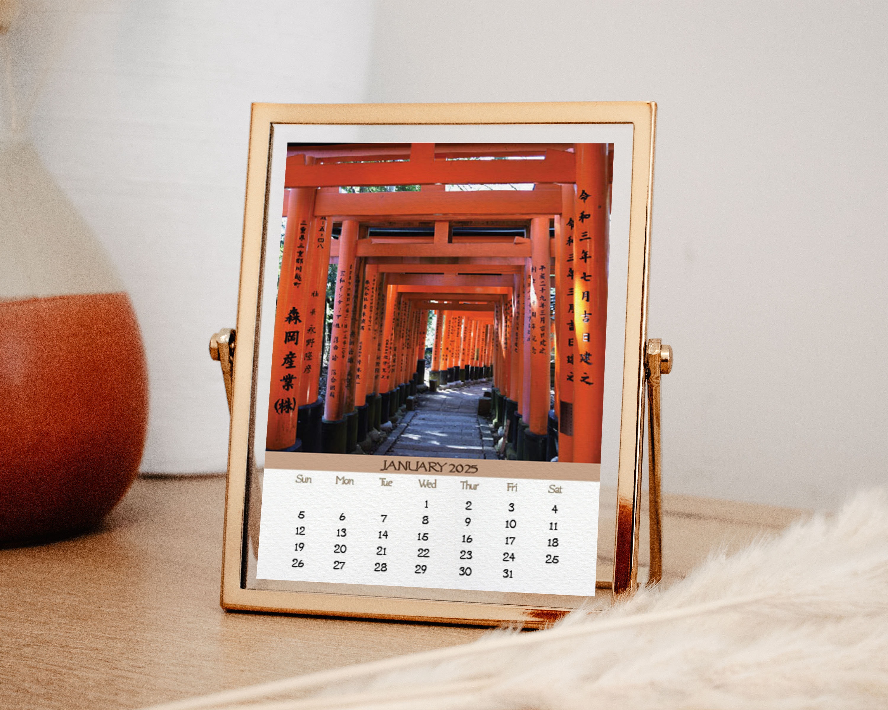 2025 Printable 5x7 Photo Calendar From Japan Instant Download - Etsy