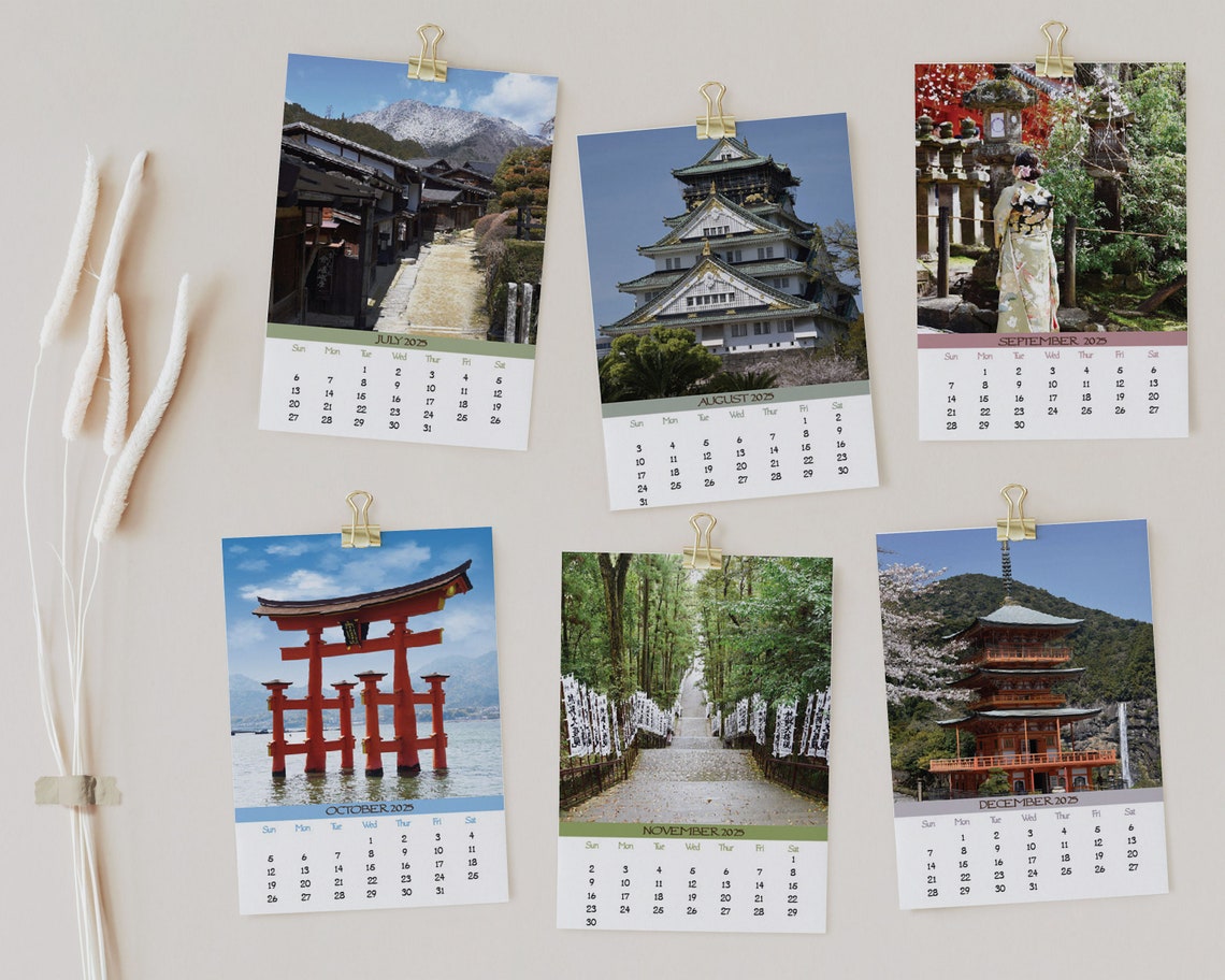2025 Printable 5x7 Photo Calendar From Japan Instant Download - Etsy