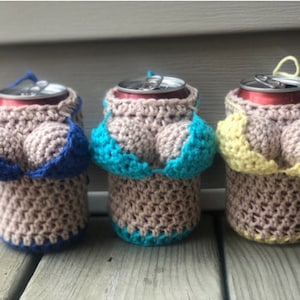 Funny Bikini Beer Can Cozy, Adult prank toy, Gag gift for men, Birthday gift for him, Gift for dad, Bachelor Party Favor, Bottle insulator