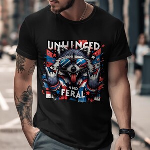 Patriotic Raccoon Digital Art: Unhinged USA Animal Print (Digital Download)