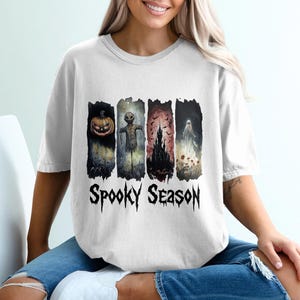 Dark Harvest Halloween Graphic Tee: Spooky Season Horror Shirt