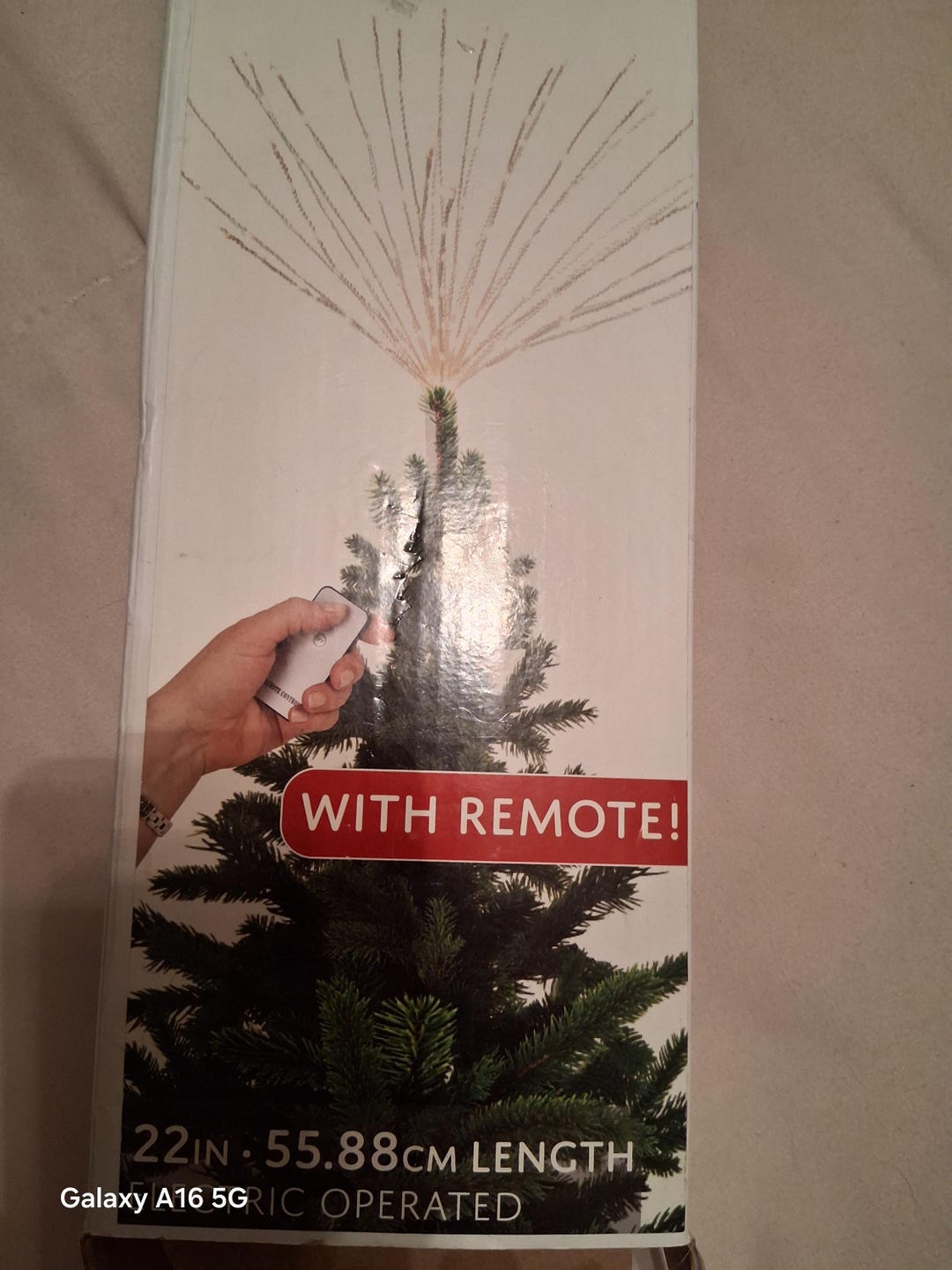 LED Warm White Starburst Tree Topper - Etsy