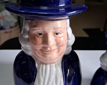 Vintage and Rare Quaker Oats Man Sugar Shaker and mini creamer