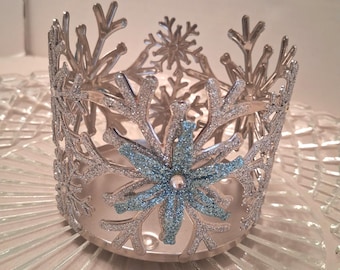 Glittered 3 wick candle holder