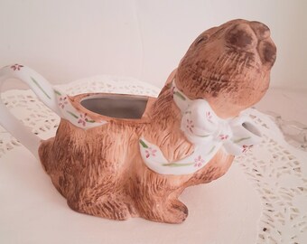 Hand-painted Rabbit creamer/pitcher