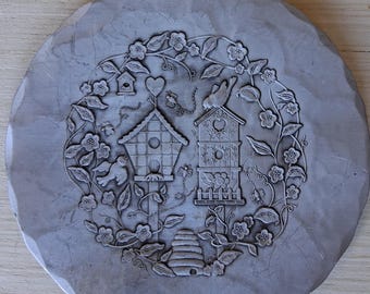 Hammered Pewter Tray - plate