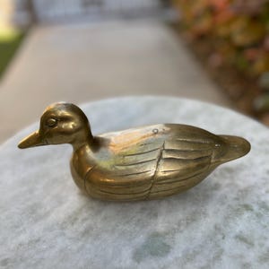 Vintage brass duck