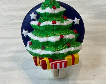 Vintage Christmas Porcelain Night Light