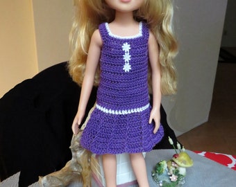 Crochet 3 piece Set for 18 inch BFC Best Friends Club doll Dress Drop Waist Shoes