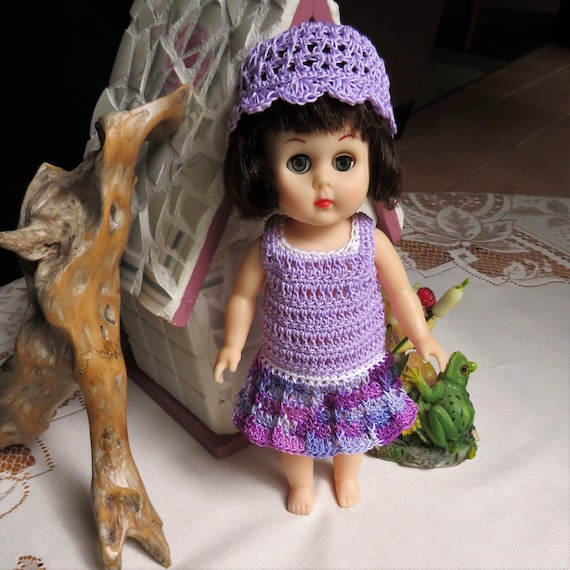 Blue Floral Dress, Toddler Doll 8in Blue Floral Dress, Toddler Doll 8in