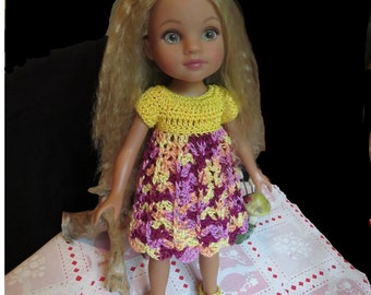 Crochet Clothes for 13 14 inch H4H Hearts for 4 Hearts doll Dress Empire Shoes Christmas