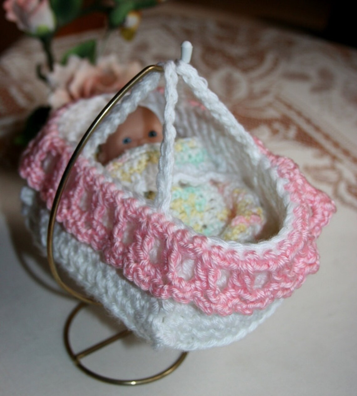 Crochet for Berenguer 5 inch baby doll Pink and White Etsy
