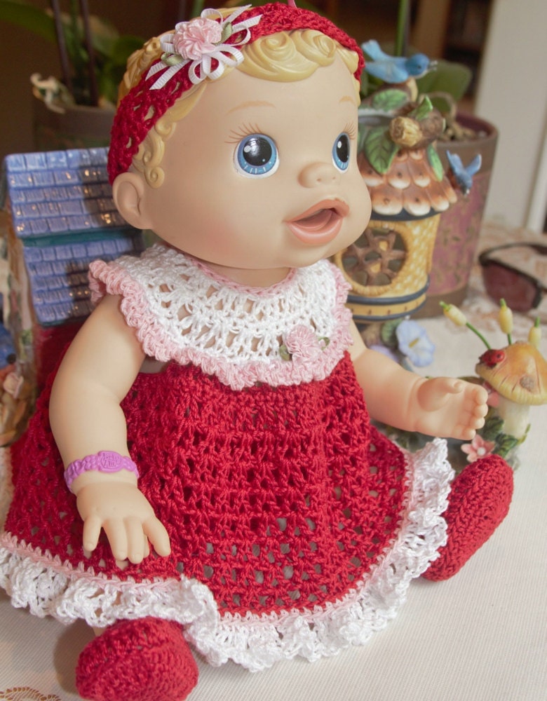 empresario irregular Moderador Baby Alive ropa de muñeca Vestido de ganchillo ajuste 12 13 - Etsy México