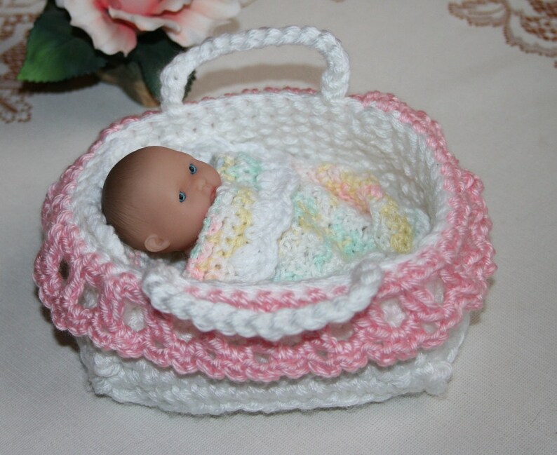 Crochet for Berenguer 5 inch baby doll Pink and White Etsy