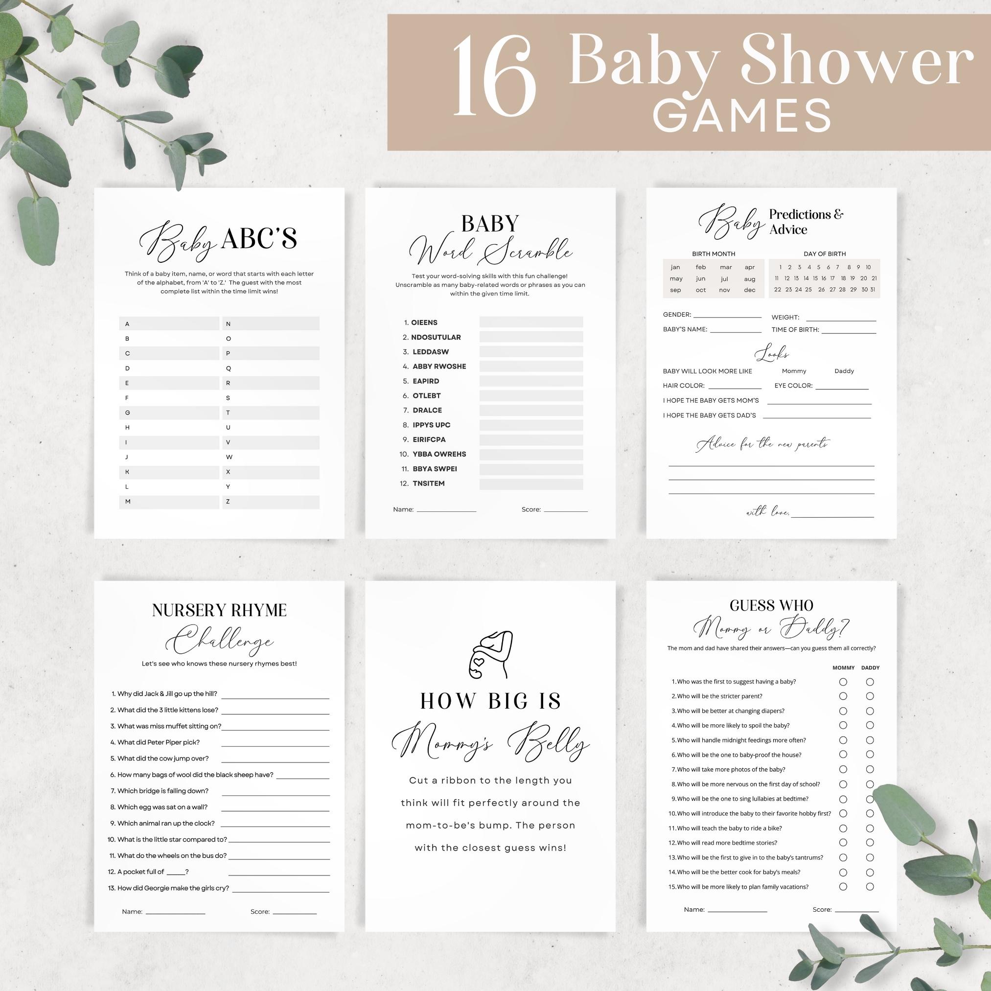 Minimalist Baby Shower Game Bundle Popular Baby Shower Games Baby minimalist-baby-shower-game-bundle-popular-baby-shower-games-baby