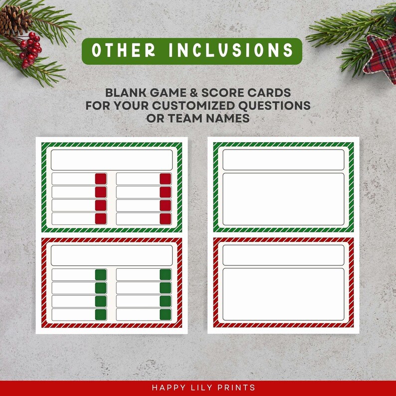 Christmas Friendly Feud Game, Printable Christmas Party Game, Fun ...