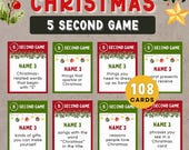 5 Second Christmas Game, Christmas Party Game, Adult Christmas Game, Holiday Party Games, Christmas Trivia, Printable, Christmas Game Kids