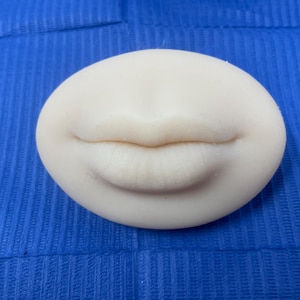 Lips for Cosmetic Practicing of Injections and Piercing, 3D Silicone Model for Cosmetic Training, Lips Display Model