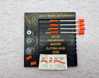 Clinical Luxury Professional Tray™ Neurotoxin Syringe & Vial Holder | Botox Injector Tray Med Spa Organizer Aesthetic Nurse Gift