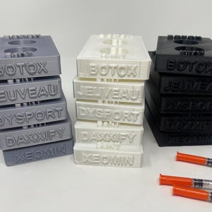 NOWY Botox Dysport Xeomin Jeuveau Daxxify 2 - Tacka Vaults Vial, Organizer na wstrzykiwacze neurotoksyn do medycyny estetycznej, Organizer do medycznego spa