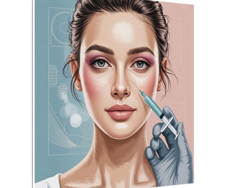 Botox inspiriert Leinwanddruck Medspa Wandkunst, Schönheitssalon Kosmetikerinnen Inspirational Artwork
