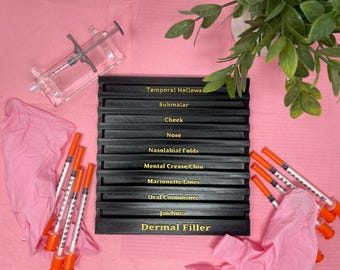 Kundenspezifische Dermal Filler Injektilables Spritzenhalter Tablett, Kosmetikerin Krankenschwester Injektion Spritzenhalter MedSpa Veranstalter