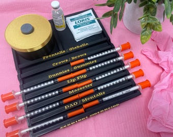 BTX Station Neurotoxin Injection Tray with Botox Chilling Box, Botox Injectables Syringe Holder Tox Tray and Cooler for MedSpa Practitioners