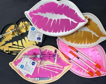 Lippenförmige Dermal Filler Tray ™ | Erhöhte Lippe Organisation | Dermal Filler Zubehör Halter Tablett MedSpa Organizer