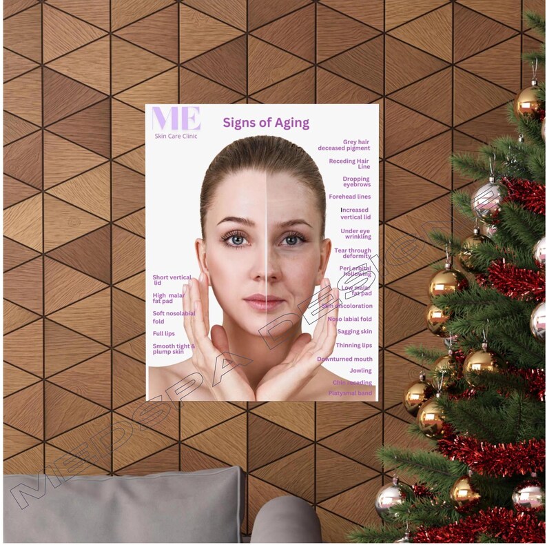 Customized With Logo Signs of Aging Poster, Esthetician Consultation ...