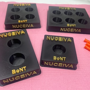 Bandeja para viales de Nuceiva, bóveda para viales de toxinas, organizador de neurotoxinas para inyectores de enfermería de estética médica, organizador de spa médico