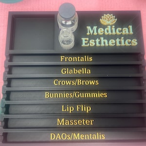 Bandeja personalizada para jeringas de Botox, organizador de neurotoxinas para médicos, dermatólogos, enfermeras, inyectoras, especialistas en estética médica, spas médicos