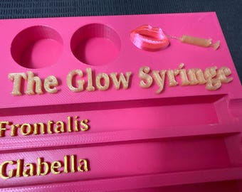 Sparkling Logo Set of 2 trays: 1 Botox Syringe Tray and 1 Dermal Filler Injectables Syringe Holder, Tox Trays for Aesthetic Professionals