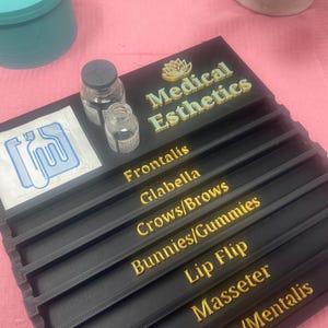 Bandeja personalizada para viales de jeringa de Botox, organizador de neurotoxinas para inyectores de enfermeras de estética médica, organizador de spa médico. ¡PEDIDO AL POR MAYOR!