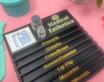 Personalized Botox Syringe  Vial Tray, Medical Aesthetics Nurse Injector Neurotoxin Organizer, Medical Spa Organizer BULK ORDER