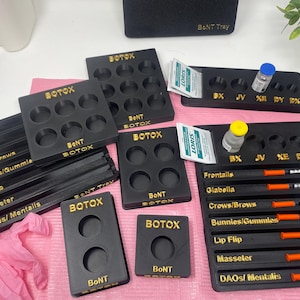 Botox Dysport Xeomin Jeuveau Daxxify Vial Syringe Tox Tray Organizer, MedSpa Nurse Injector Dermatology Neurotoxin Organizer