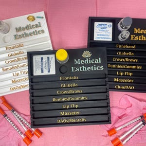 Customized Botox Syringe Tray, Medical Aesthetics Nurse Injector Neurotoxin Organizer, Medical Spa Organizer