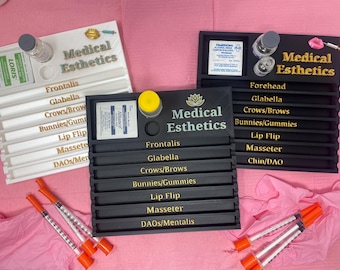 Customized Botox Syringe Tray, Medical Aesthetics Nurse Injector Neurotoxin Organizer, Medical Spa Organizer