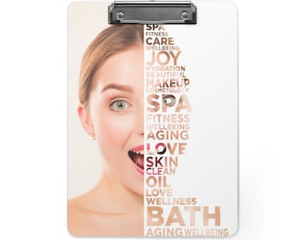 Customized with Logo Wellness Clipboard, Med Spa Clipboard, Beauty Salon Esthetician Clipboard