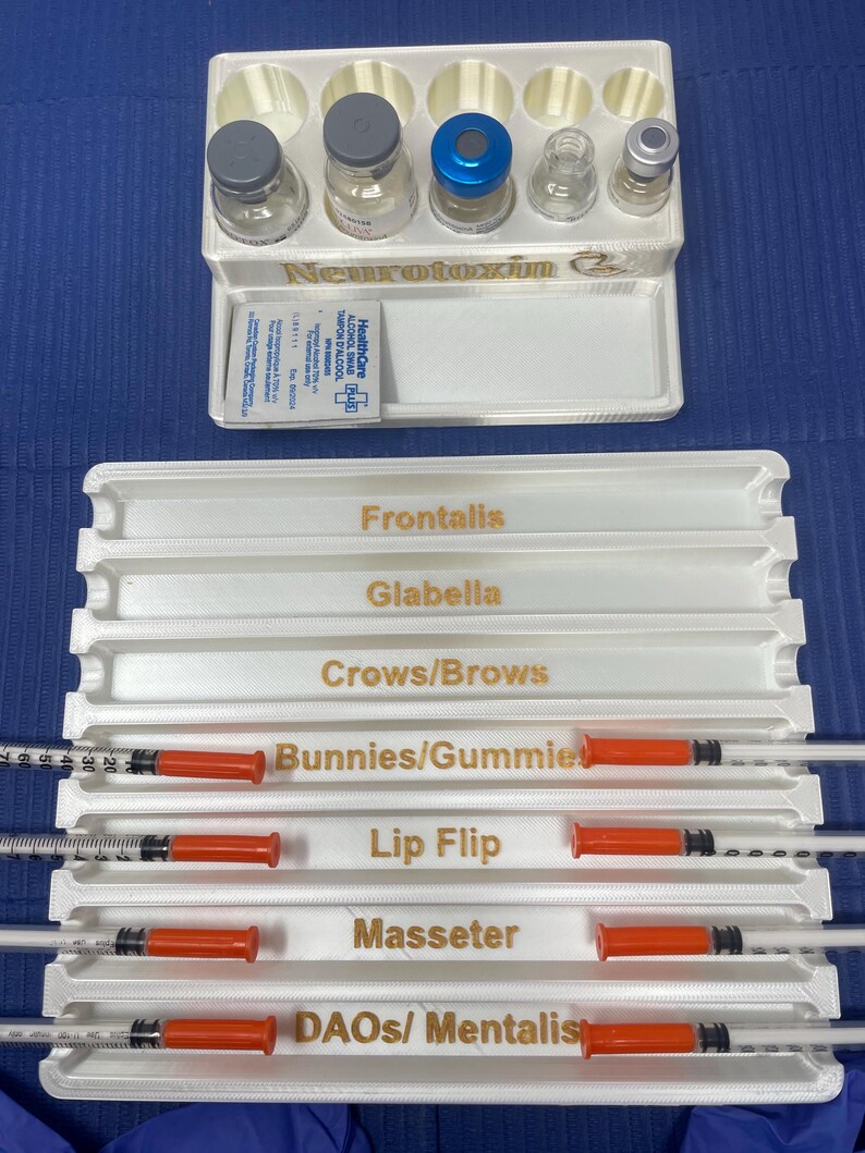 Tox Injector Form Set Spill Reducing Neurotoxin Tower and Tray, Botulinum Toxin Vial ...