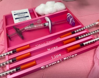 Kundenspezifische Dermal Filler Injektables Spritzenhalter Tox Tablett, Kosmetikerin Krankenschwester Injektor Botox Neurogifte Spritzenhalter MedSpa Organizer