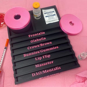 Bandeja de inyección de neurotoxina BTX Station con caja de enfriamiento de bótox, soporte para jeringas de bótox inyectables, bandeja de toxinas y enfriador para profesionales de MedSpa