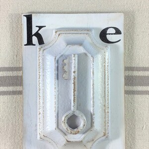 Farmhouse Metal & Wood Key Hanger: Rustic Wall Organizer