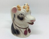 Farmhouse Creamer Vintage Cow Pitcher, Elsie the Cow, Cow Head Creamer, Old Cow Pourer, Made in Japan