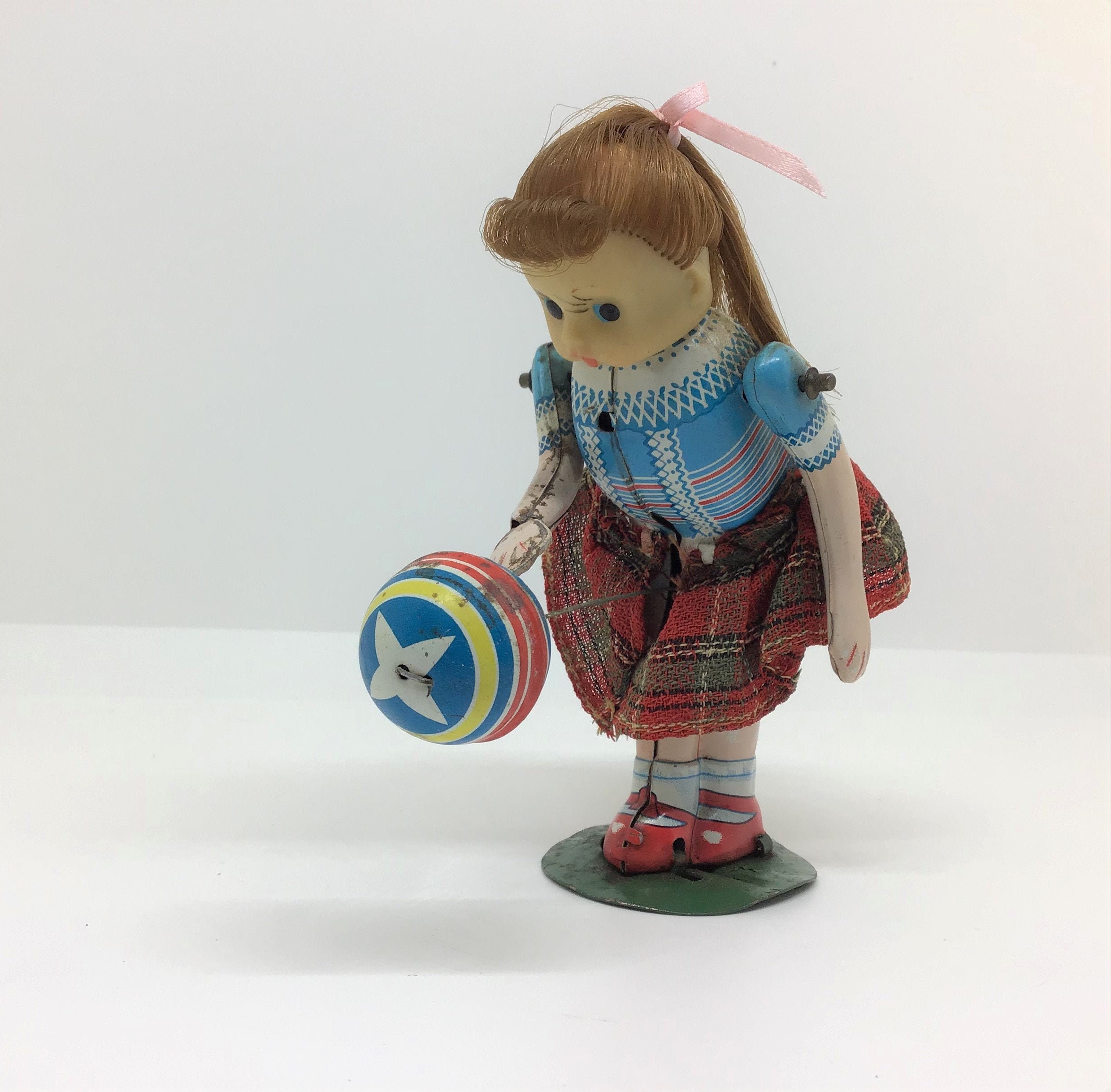 TPS Mechanical Suzy Bouncing Ball, 1950's, Made in Japan TPS Mechanical Suzy Bouncing Ball, 1950's, Made in Japan