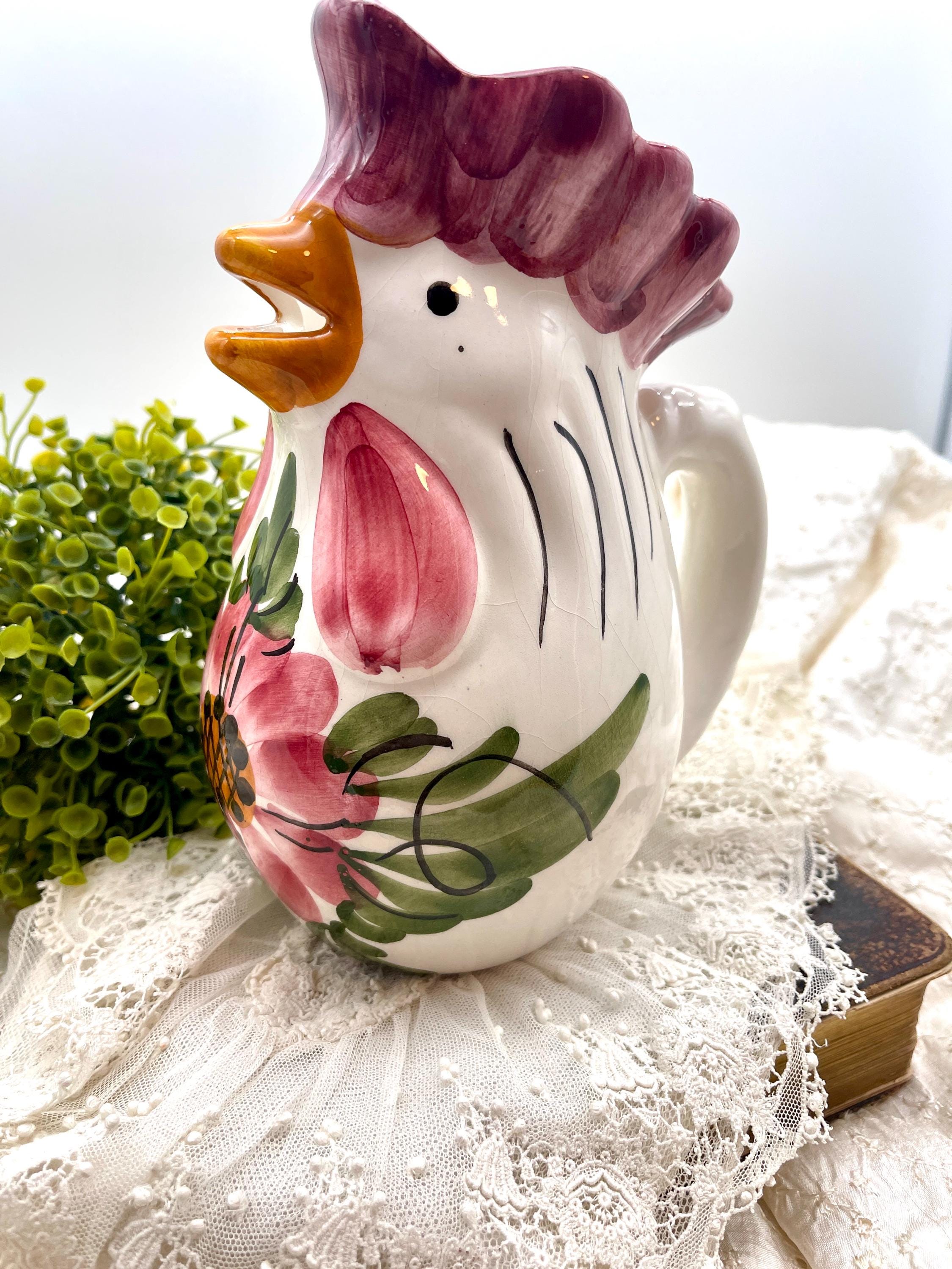 Vintage Italian Rooster Pitchers - Etsy