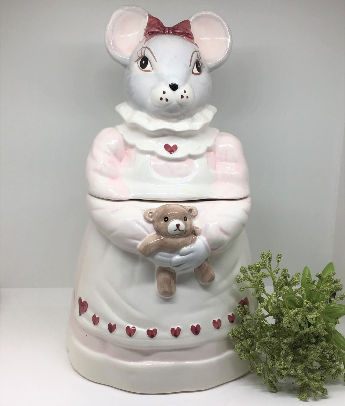 Vintage Mouse Cookie Jar Canister Melinda Mouse Jar by Etsy