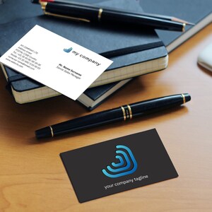 Modello biglietto da visita/minimalista/logo/stampabile/modificabile/semplice/moderno/codice QR/download immediato/fai da te/modello Canva/personalizzato/professionale/biz