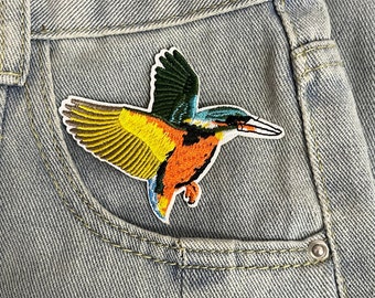 Humming Bird Iron on Patch,Bird Patches,Sew on Embroidered Patches,Bird Embroidered Patch,Sew-on Applique for Jeans Jacket,Bird Lover Gift